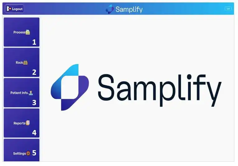 Samplify software dashboard for real-time logistics management